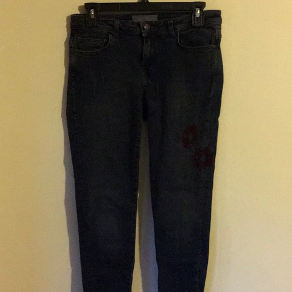Zara Basic Z1975 Slim-Straight Denim Jeans in a Dark Wash (US 6) - Picture 2 of 11